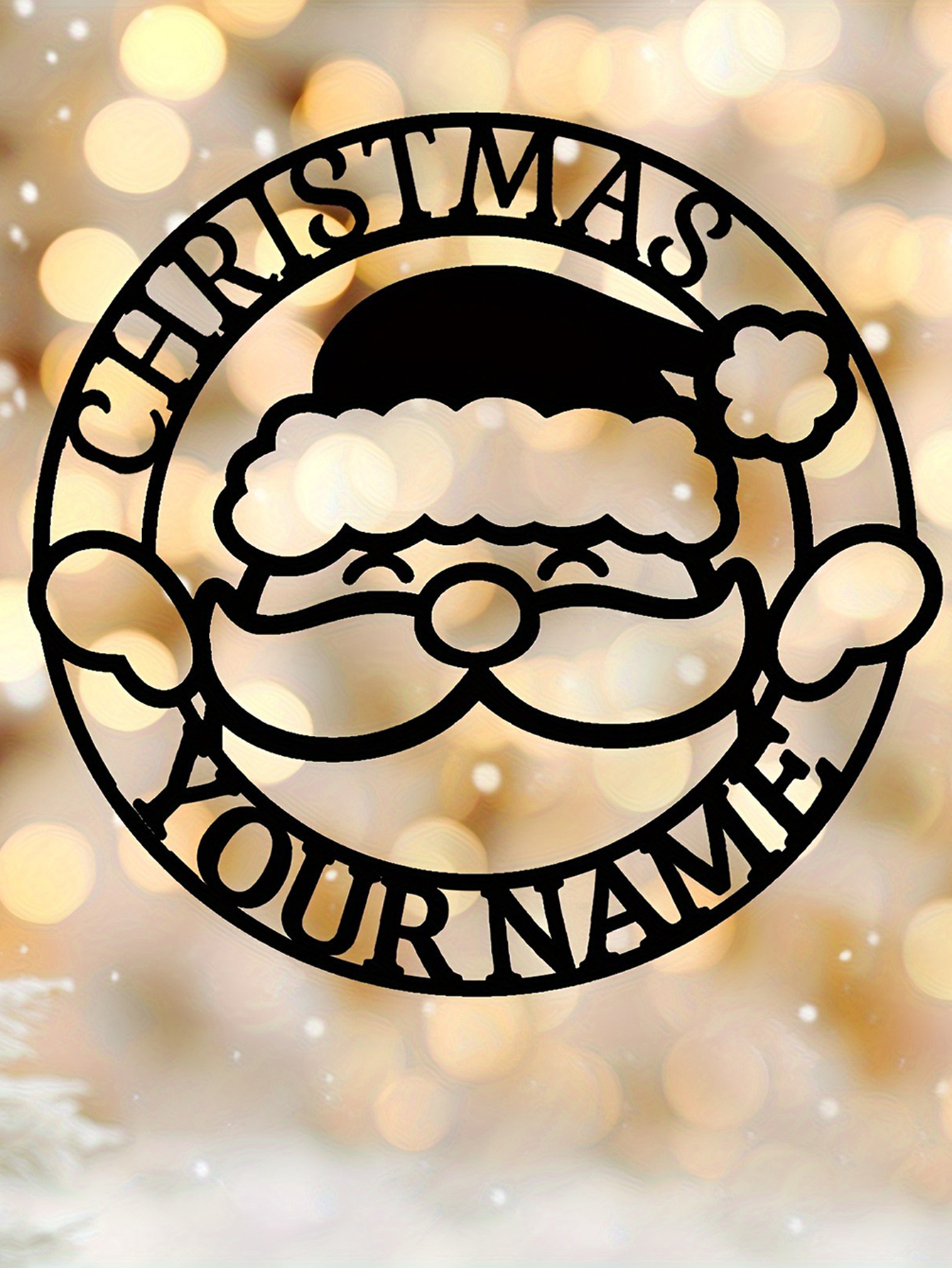 Santa Claus Christmas Wall Decoration Sign